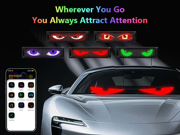 Flexible Colourful LED Matrix Panel App  16 x 32 Pixels - Customize Your Car to Look Cool