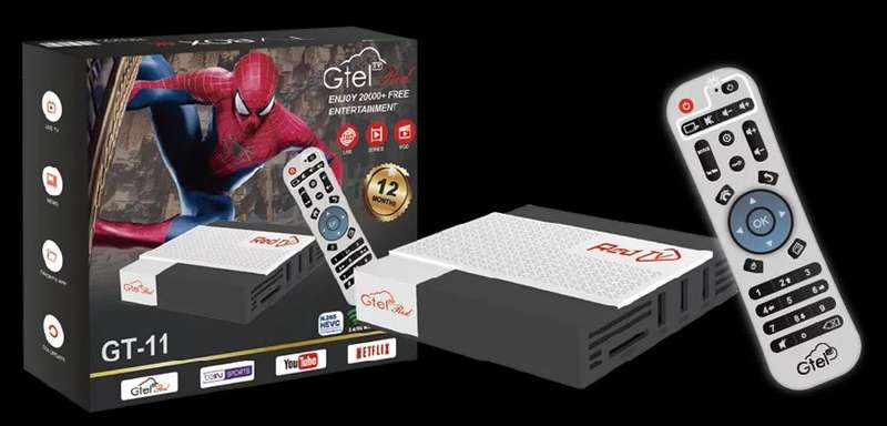 Gtel GT-11 Android TV Box with Over Thousands of Free Live Channels & Movies for free Worth Over R5k