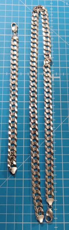 Silver chain and bracelet combo
