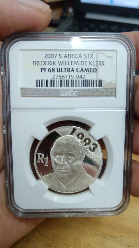 FW de Klerk 2007 R1 graded PF68