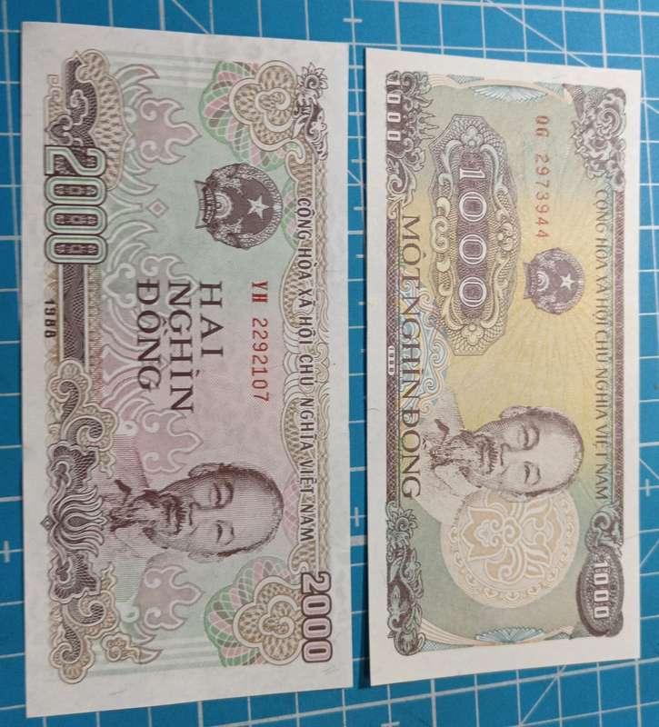 Vietnam pair of notes