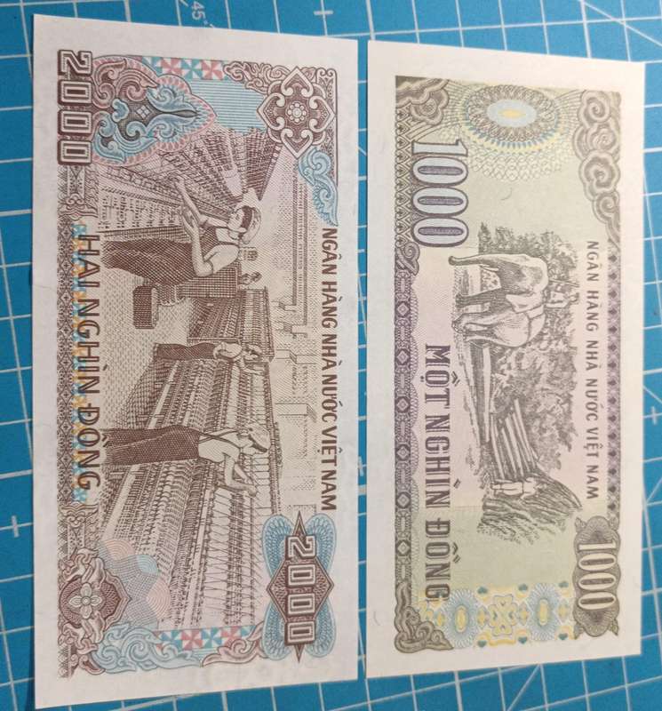 Vietnam pair of notes