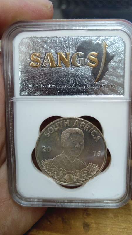 Mandela 2016 silver R1 graded MS69