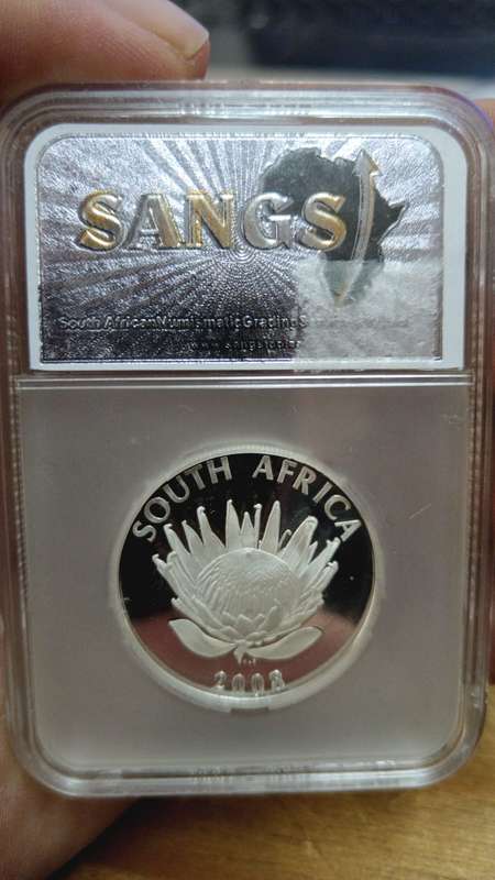 Gandhi 2008 Proof silver R1 PF68