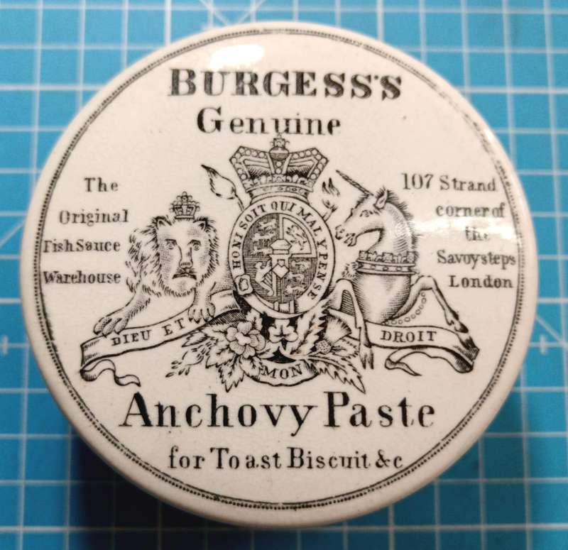 Burgess genuine Anchovy paste container