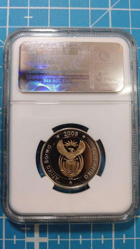 Mandela 90th birthday R5 coin NGC graded PF69 Ultra Cameo