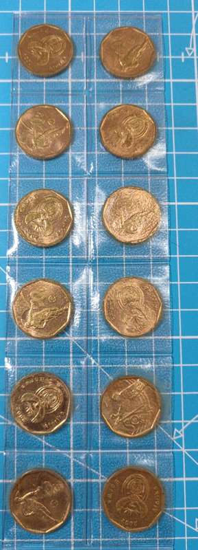 12 x Soccer 50 cent coins