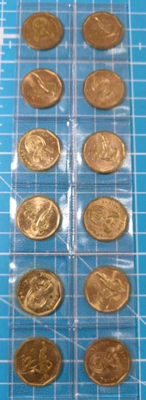 12 x Soccer 50 cent coins