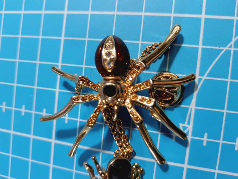 Costume Jewellery - Spider family Brooch