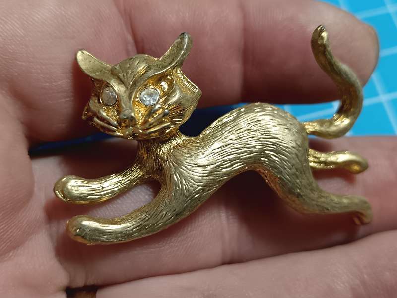 Costume Jewellery - cat Brooch