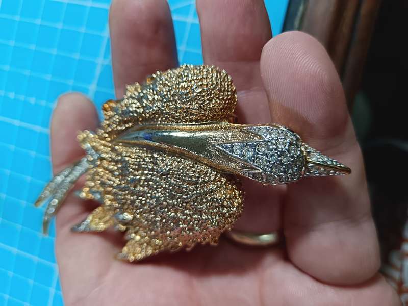 Costume Jewellery - bird brooch