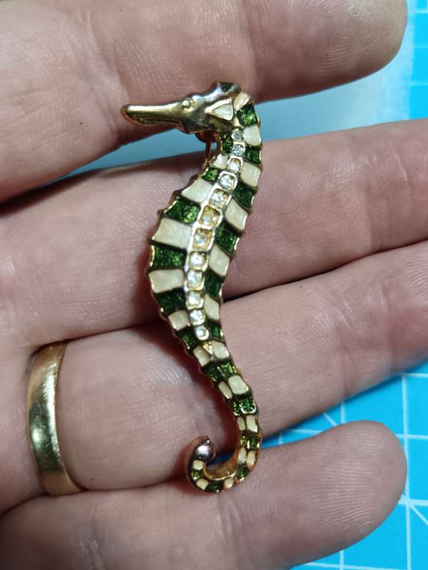 Costume Jewellery - seahorse brooch