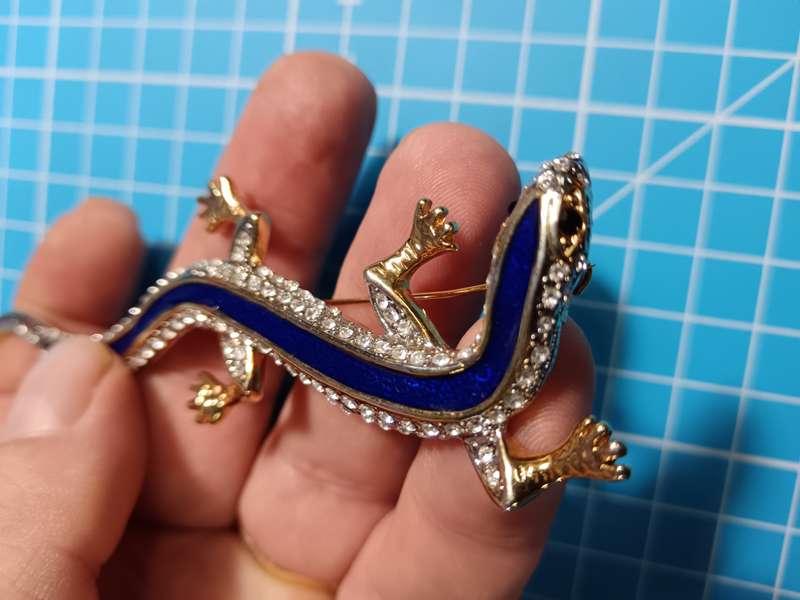 Costume Jewellery - beautiful lizzard brooch