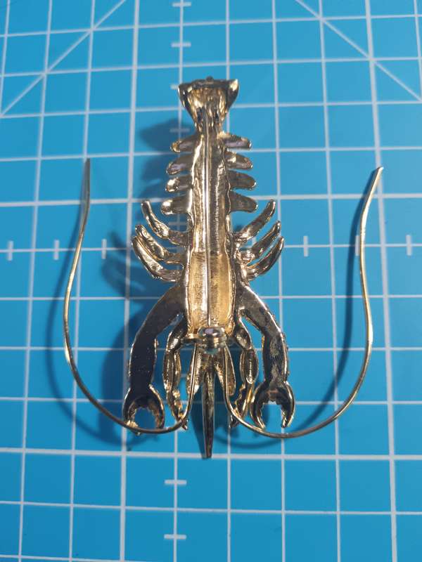 Costume Jewellery - beautiful crayfish brooch