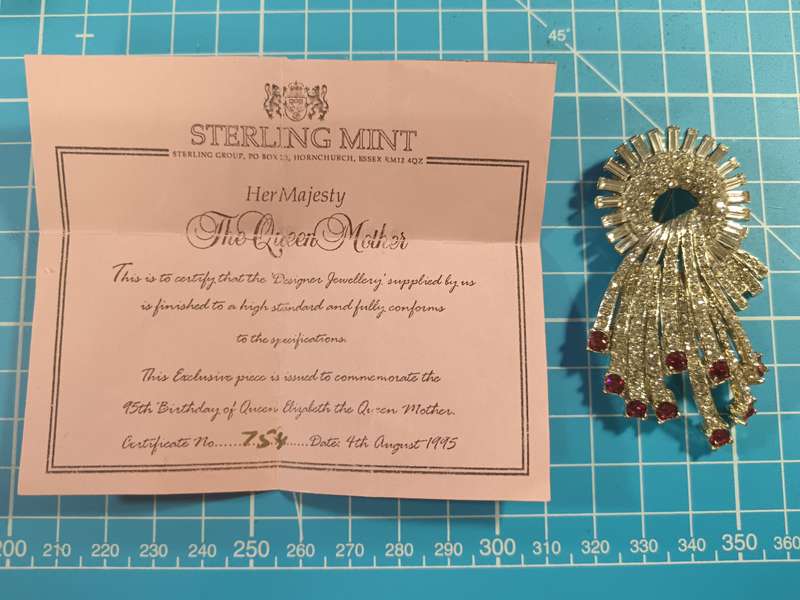 The Queen Mother Brooch commemorating her 95th birthday
