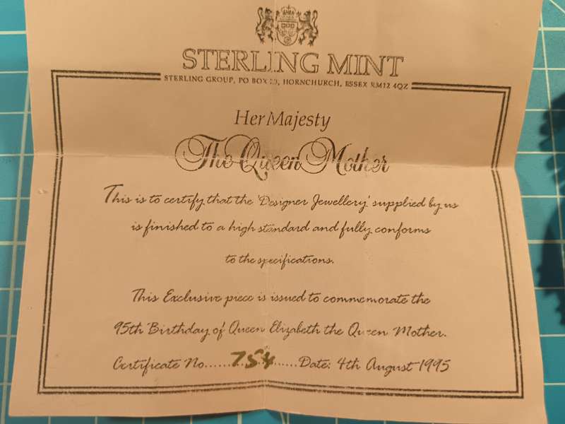 The Queen Mother Brooch commemorating her 95th birthday