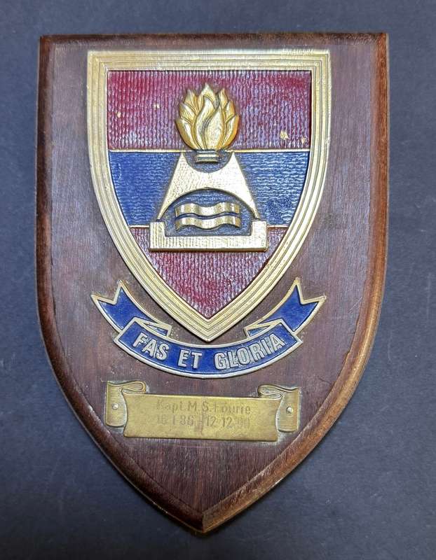 SADF - Army Engineers Commemorative Plaque to :Kaptein Fourie