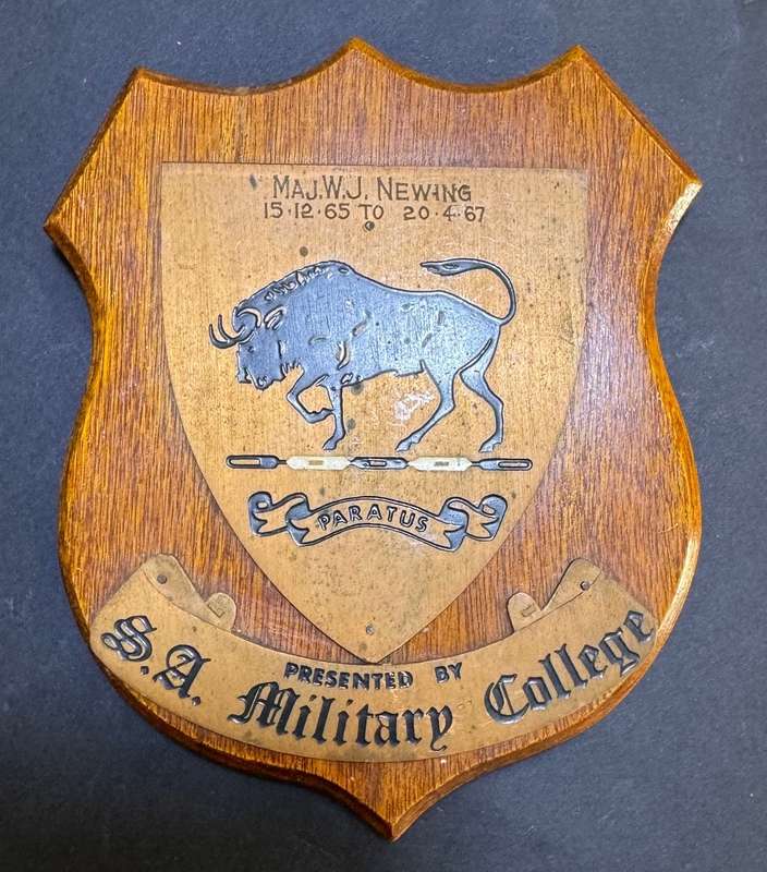 SADF - Army College Commemorative Plaque to: Major Newing