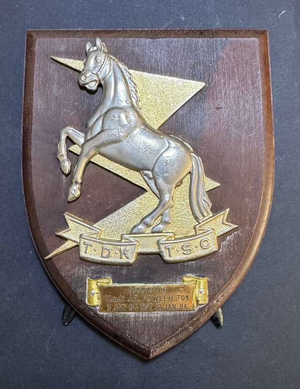 SADF - Technical Services Commemorative Plaque to: KMTD Fowler