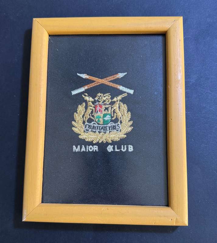 SADF - Major Club Embroided Badge - Framed
