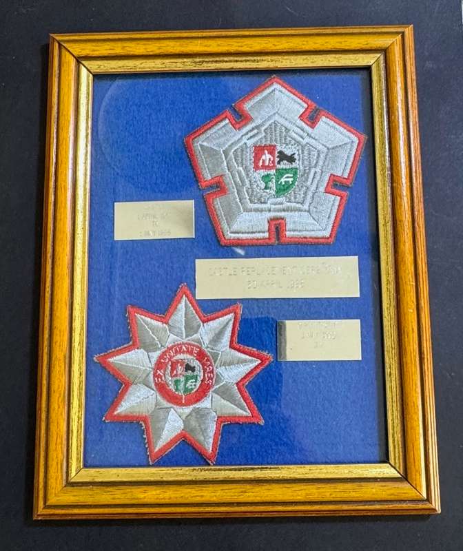 SADF - Embroidered Rank Badges - Framed