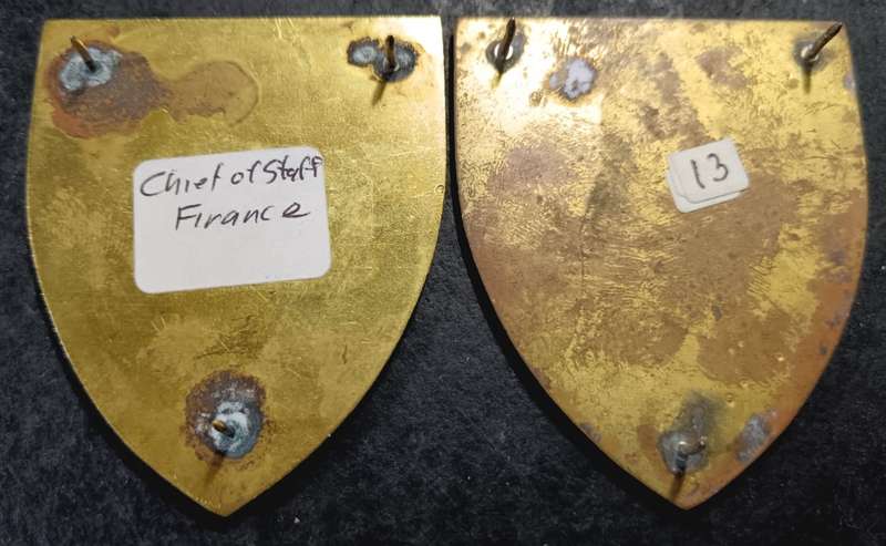 SADF - Chief of Staff Finance Shoulder Flash Pair