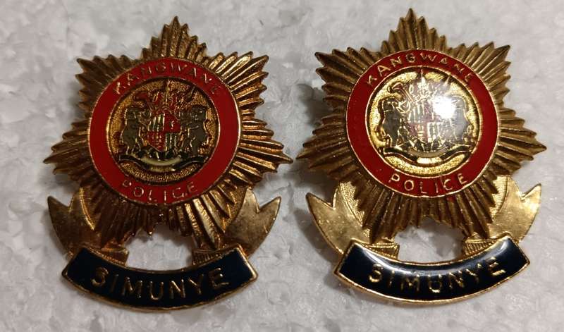 Homelands ( Kangwane ) Police Cap Badges - 2 Available