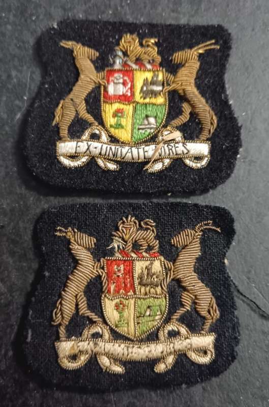 SADF - Navy Warrant Officer Rank Badges ( Bullion )