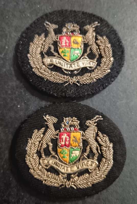 SADF - Navy Warrant Officer Rank Badges ( Bullion )