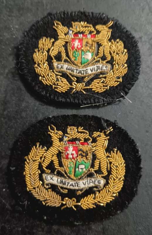 SADF - Navy Warrant Officer Rank Badges ( Bullion )
