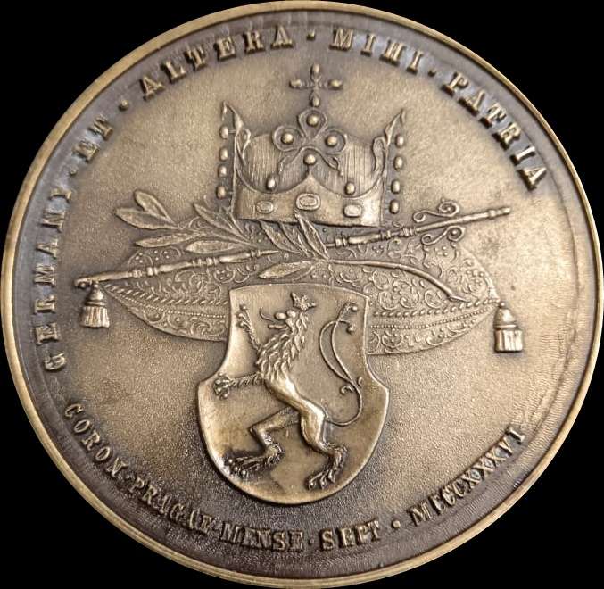 1836 Prague Coronation Medal of Ferdinand I and Maria Anna Augusta