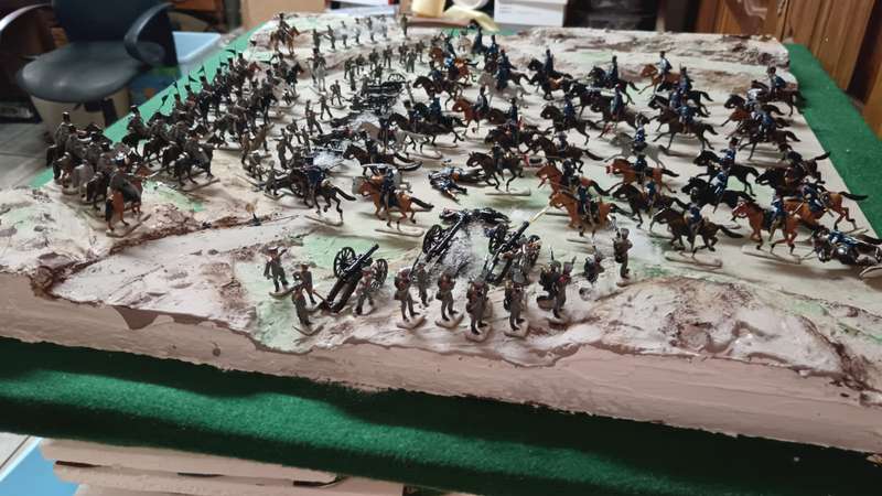 Collection Only - Handmade Battle Scene ( Lead Hand Painted )