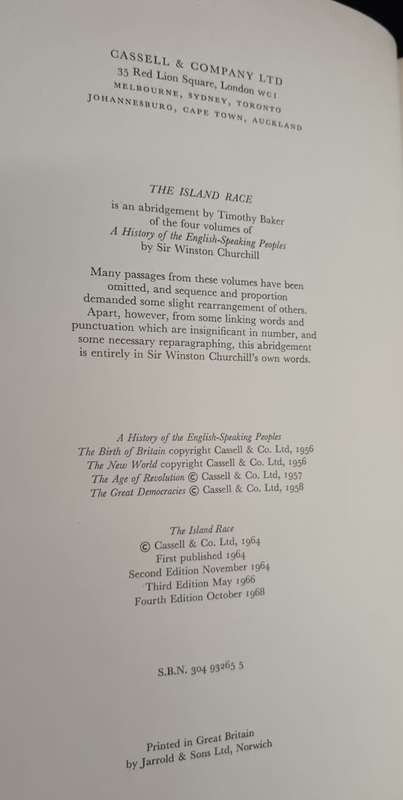 Island Race Hardcover  1 November 1968
