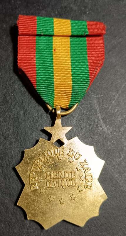 Full Size Zaire, Republic. An Order Of Civil Merit