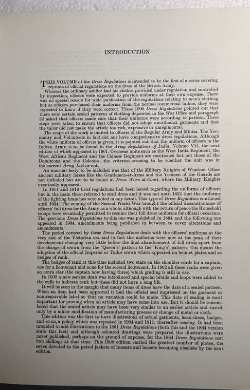 Dress Regulations for the officers of the Army (including the Militia) 1900