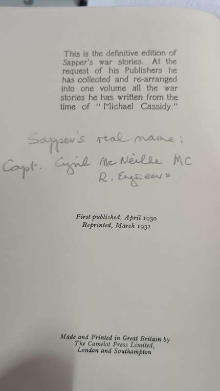 Sappers War Stories, Collected in One Volume, Hodder & Stoughton c.1930s, 1st
