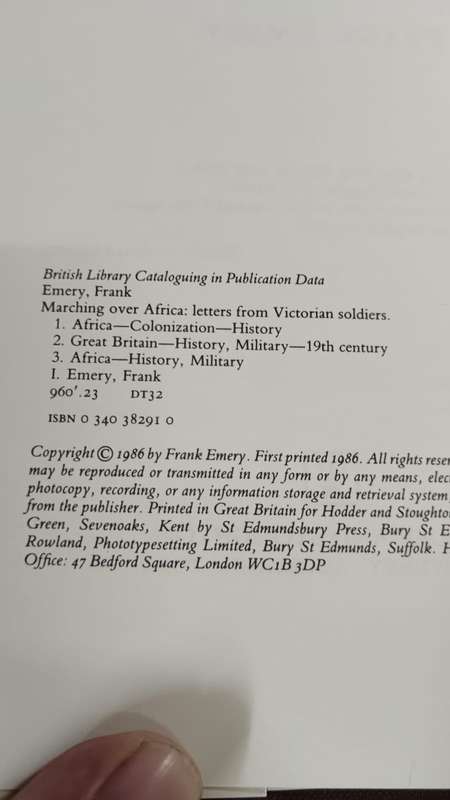 Marching over Africa Book by Frank Emery