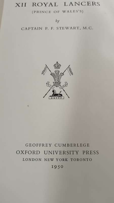 History of the XII Royal Lancers 1715-1945