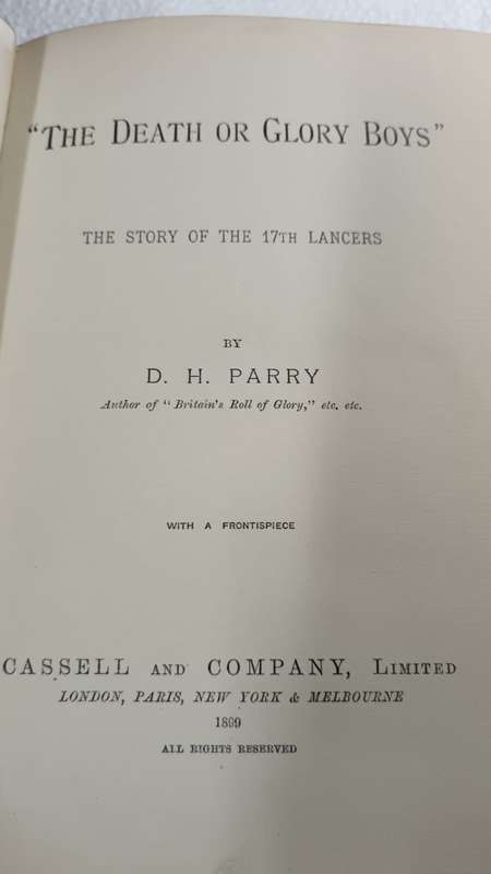 The Death or Glory Boys" the story of the 17th Lancers