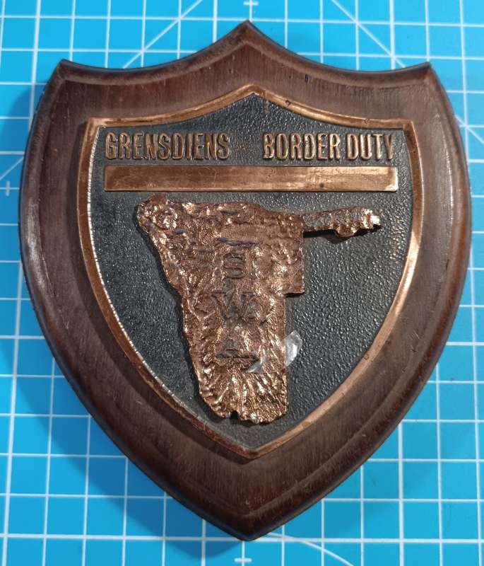 SADF - Border Duty Plaque