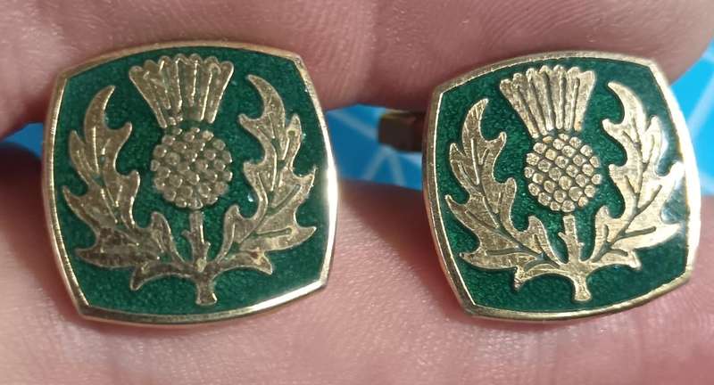 Vintage Scottish Thistle Cufflinks