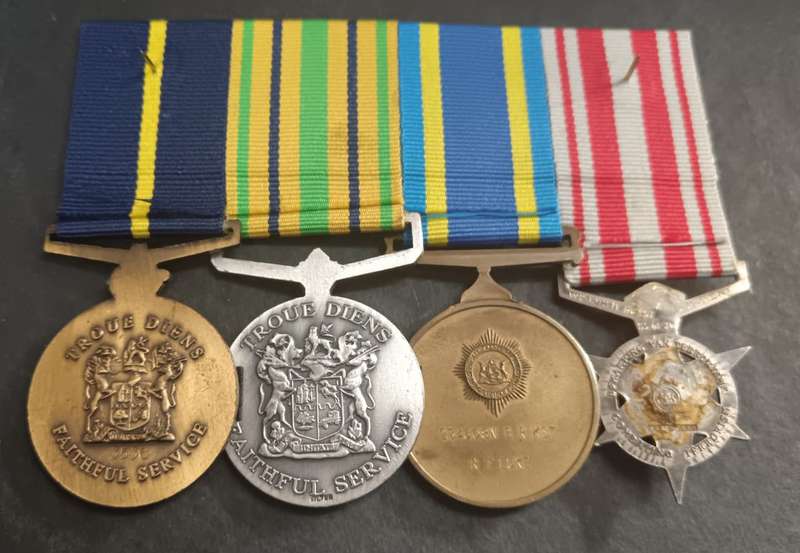 Full Size SAP Medal for Combatting Terrorism Group of 4 : 2 Sterling Silver Medals