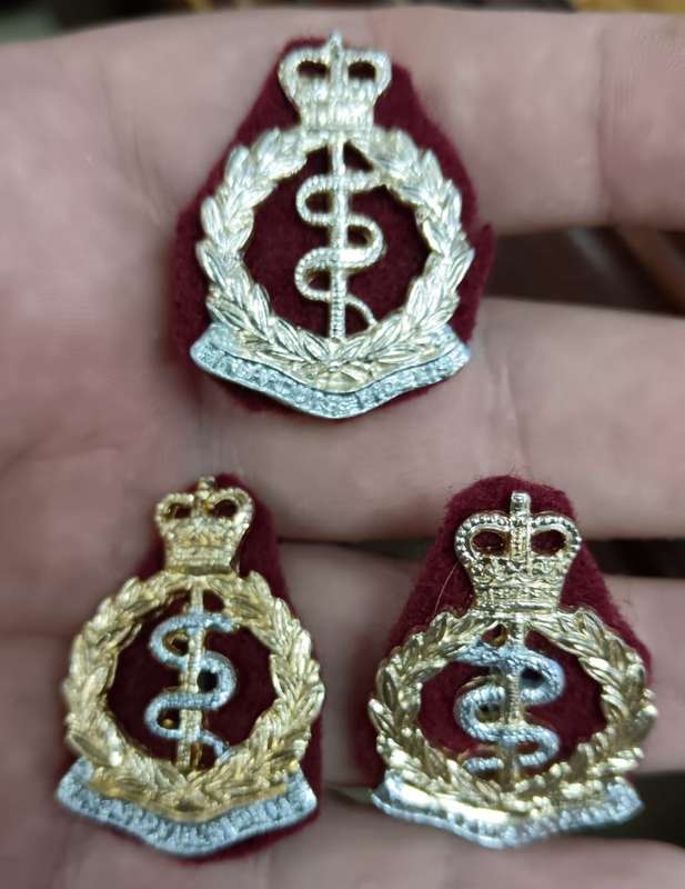 Royal Army Medical Corps Collar Badge Lot