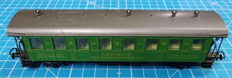 Liliput 277 53 HO Swiss Gastezug Felddschlosschen Passenger Coach Green