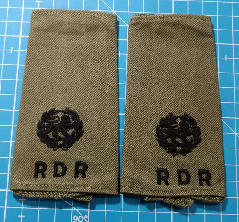 Rhodesia - Defence Regiment Slip on Ranks