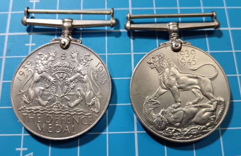 Full Size World War Two British Issue Pair - War and Defence Medals
