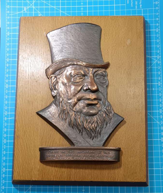 Collectible Piece - Paul Kruger Bronze/Copper Mounted Bust