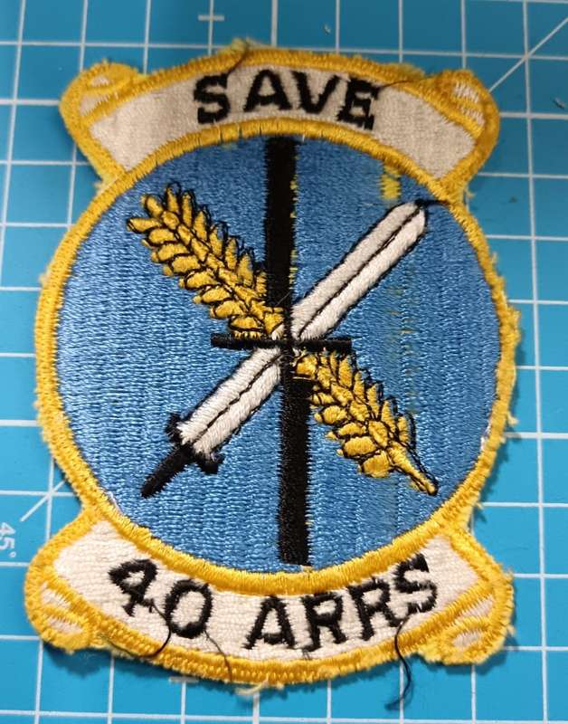 USAF 40th ARRS Air Rescue Pararescue Patch