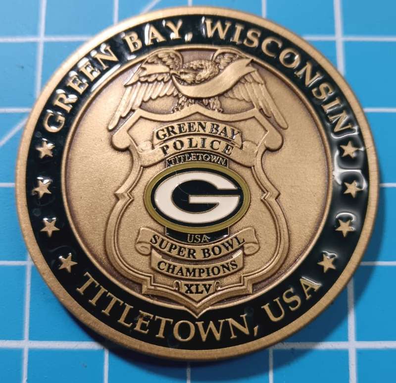 International -  Greenbay Police Challenge Coin