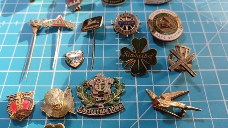 Collection of Vintage Button/Stick Pin Badges
